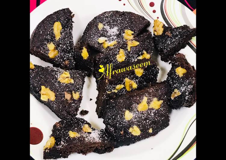 Steps to Make Homemade Microwave fudgy chocolate walnut brownies