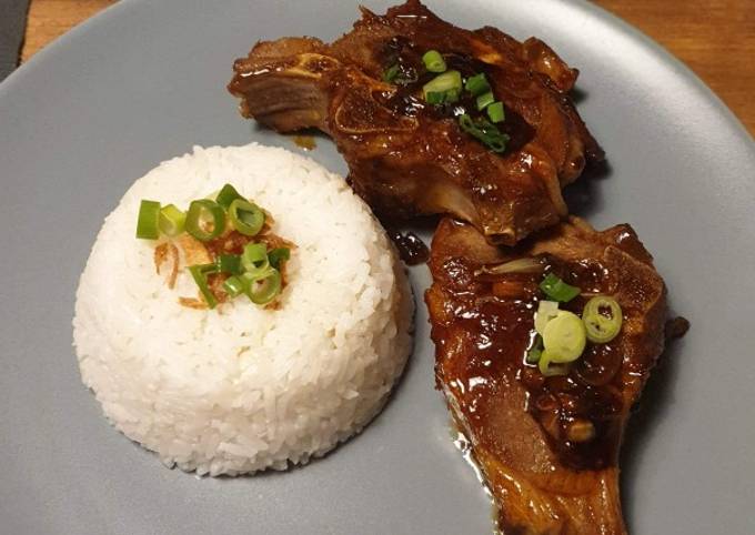 Bagaimana Menyiapkan Lamb back chops kecap yang Enak Banget