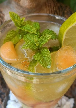Une photo de 🌱Mocktail Melon Menthe