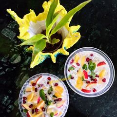 A picture of Sago fruits dessert.