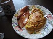 A picture of pepperoni breakfast