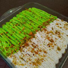 A picture of Turkish Three Milk cake.