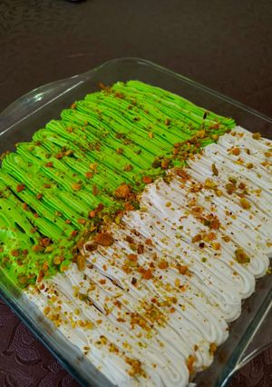 A picture of Turkish Three Milk cake.