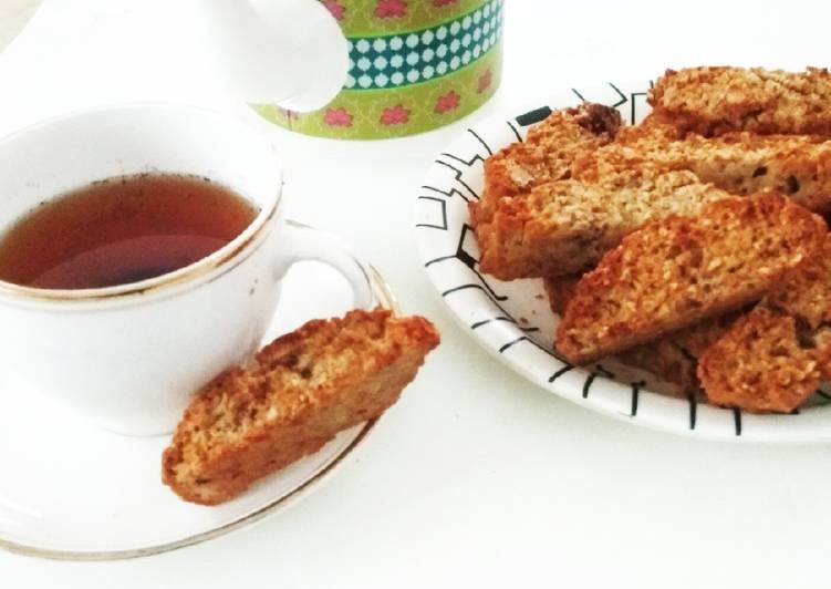 Recipe of Super Quick Homemade Apple Oats Biscotti