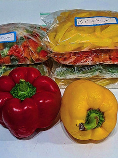 عکسی از دستور فریز کردن فلفل دلمه ای