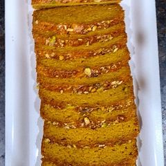 A picture of Eggless Whole Wheat Mango Cake.