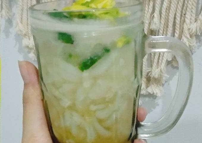 Es cendol homemade warna alami