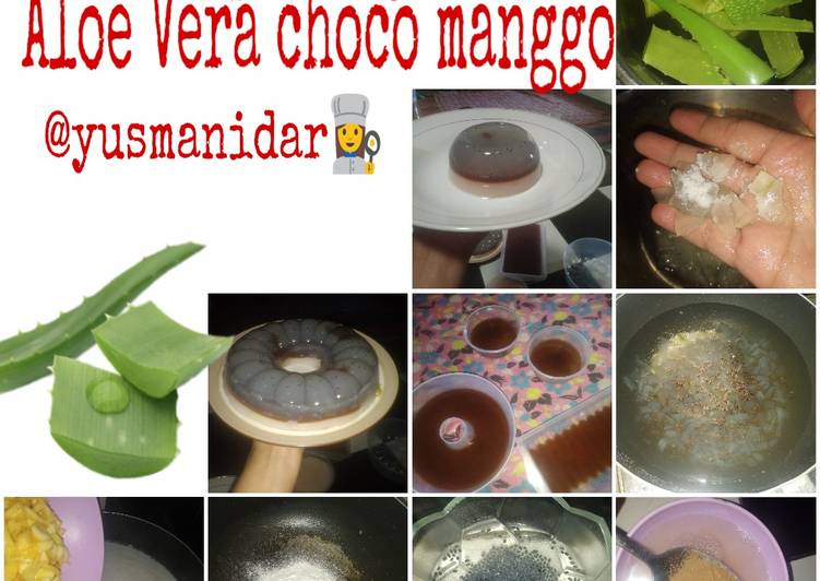 Cara Gampang Membuat Puding Aloe Vera choco manggo yang Menggugah Selera