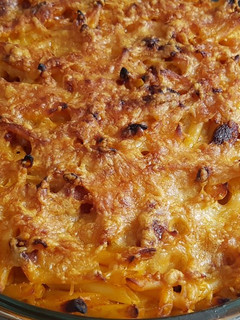 Una foto de Macarrones con chorizo al horno