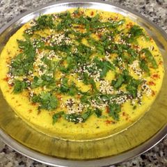 A picture of Moong Dal Dhokla With Twist.