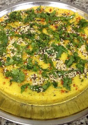 A picture of Moong Dal Dhokla With Twist.