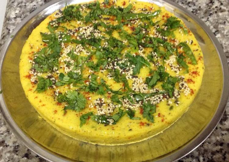 Moong Dal Dhokla With Twist