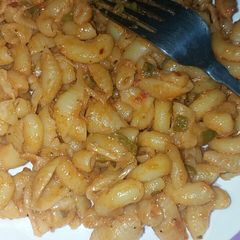 A picture of Red sauce macaroni.