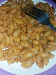A picture of Red sauce macaroni.
