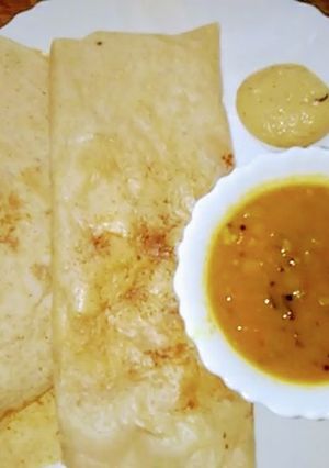 A picture of Instant Spicy Dalia Dosa.