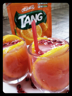 A picture of Orange mango drink.