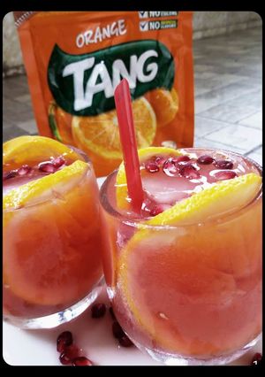 A picture of Orange mango drink.