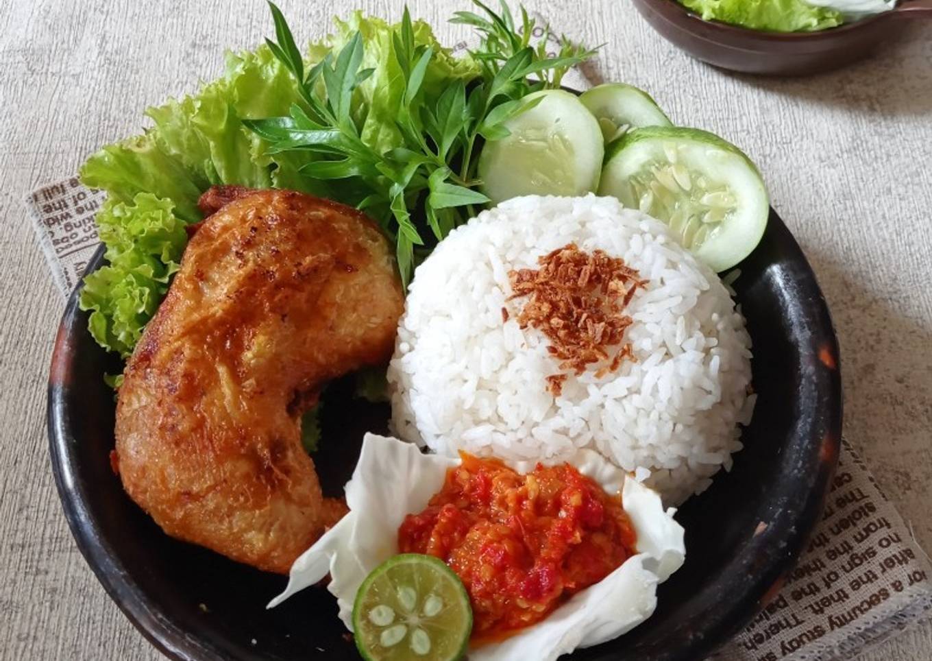 Pecel Ayam Sambal Tomat