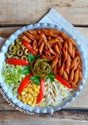 عکسی از دستور سالاد پاستا چیپسی 🌸