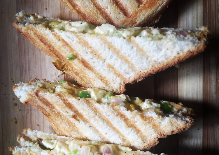 Recipe of Any-night-of-the-week Smoked paneer sandwich