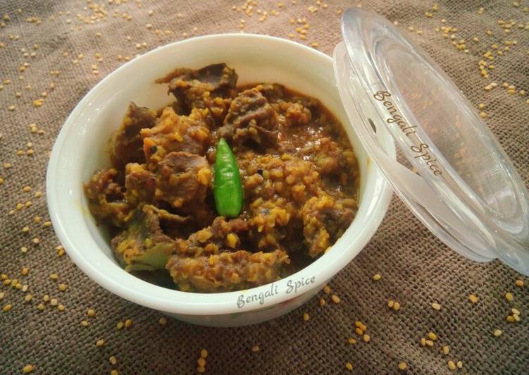 Step-by-Step Guide to Prepare Quick Bengali Traditional &#34;Daal khasi&#34;/ Muttun with Moong Lenti