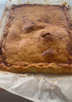 Una foto de Empanada casera de atún, huevo y tomate frito receta de mi madre (manual, Thermomix y horno)