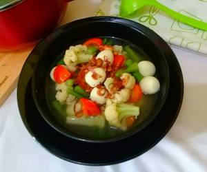 Resep Populer Sup telur puyuh dan sayuran Lezat Mantap