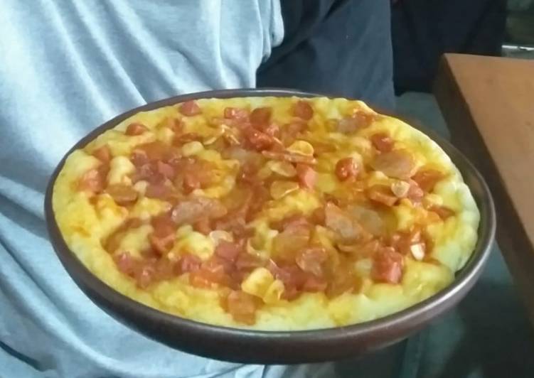 Pizza teflon kornet bakso homemade