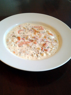 A picture of New England Clam and Shrimp Chowder.