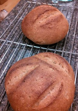 A picture of Sourdough Spelt potato bread.