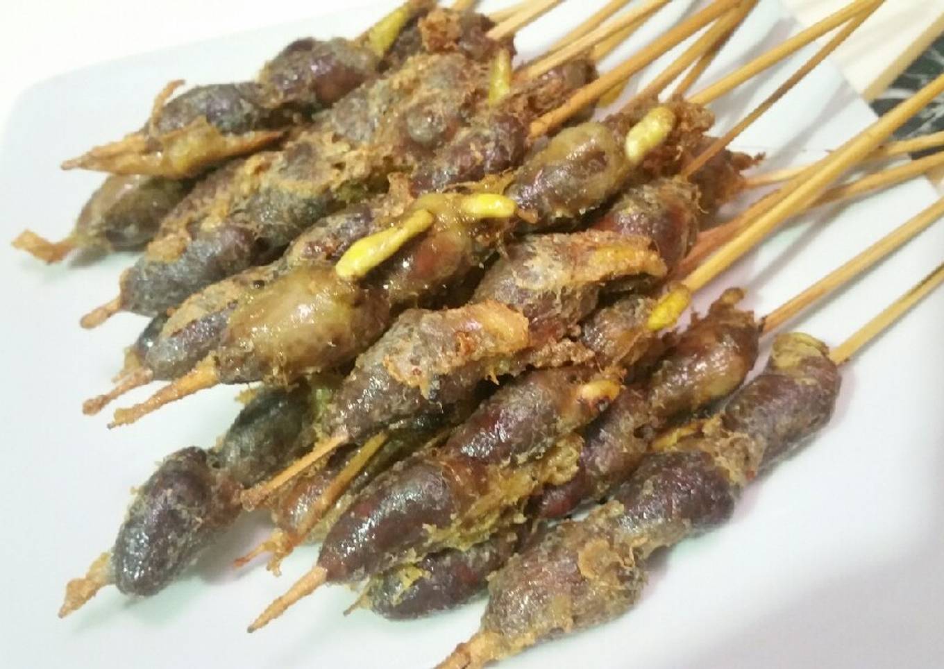 Sate goreng jantung ayam maknyus
