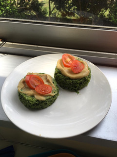 Una foto de Keto - Soufflé de taza de Espinaca