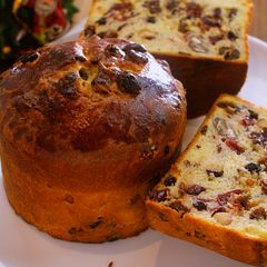 A picture of Rich Butter Panettone! Dried Fruits and Nuts Brioche Bread.