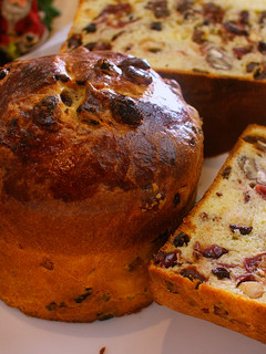 A picture of Rich Butter Panettone! Dried Fruits and Nuts Brioche Bread.