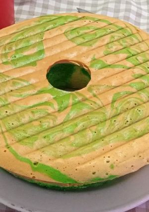 Foto resep Bolu marmer pandan