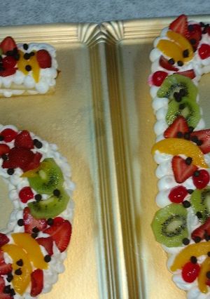 Una foto de Torta de número