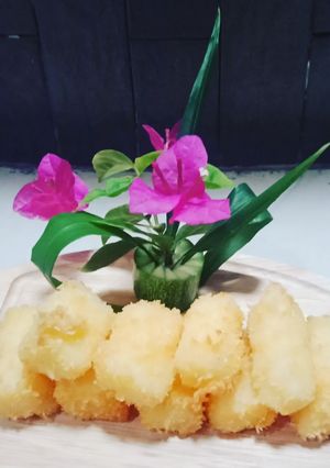Hình của món Bánh sữa tươi chiên xù.