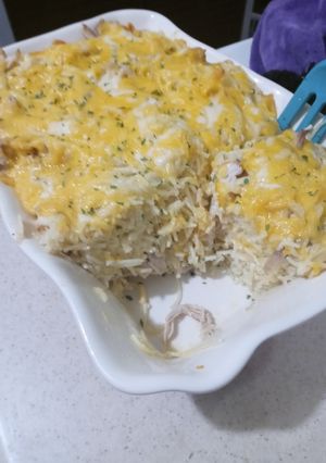 A picture of Turkey Spaghetti Casserole.
