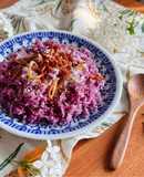 🌱 Xôi Lá Cẩm Muối Mè Hành Phi