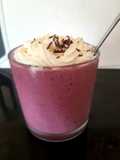 My mixed berry slushy with cream on top