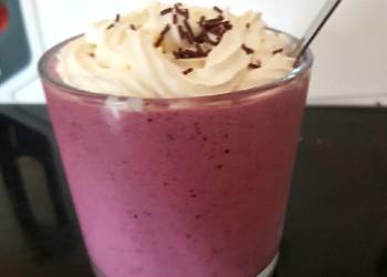 Popular Recipe My mixed berry slushy with cream on top Most Delicious