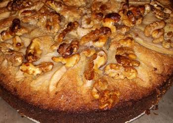 Easy Recipe Honey Pear Walnut Cake Delicious Nutritious