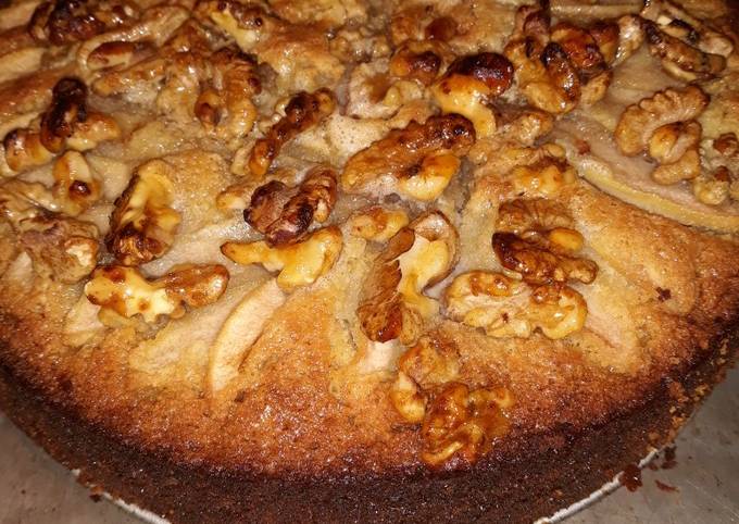 Recipe of Quick Honey Pear Walnut Cake