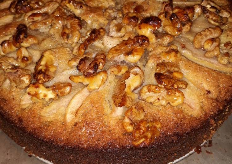 Recipe of Homemade Honey Pear Walnut Cake
