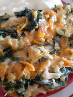 Una foto de Guiso de espinaca con queso