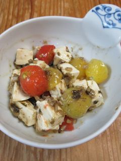 欖菜拌乳酪小蕃茄 的食譜成品照片