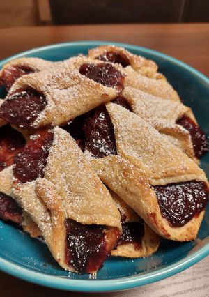 Tepertős-szilvalekváros papucs recept fotója