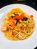 สปาเก็ตตี้กุ้ง~ไข่ปลา Mentaiko~Prawns Pasta