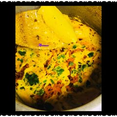 A picture of Dum aloo korma (vegetarian).