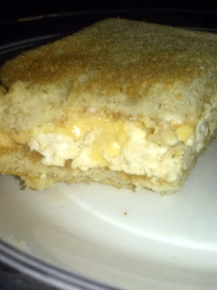 A picture of Ashley's healthy egg sandwich with a kick.